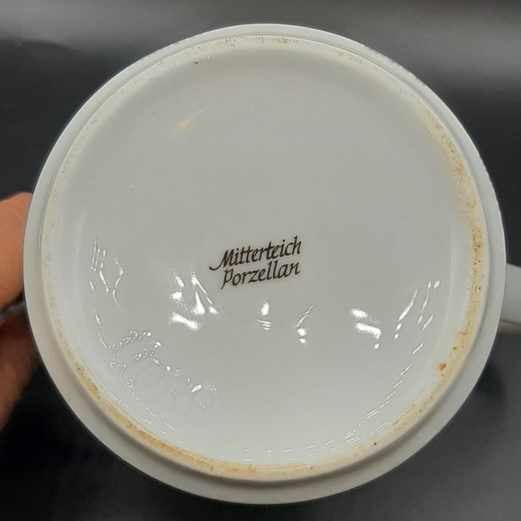 Vintage Mitterteich Porzellan Bavaria Coffee Pot Set Clocks Cream & Sugar German - Picture 6 of 9